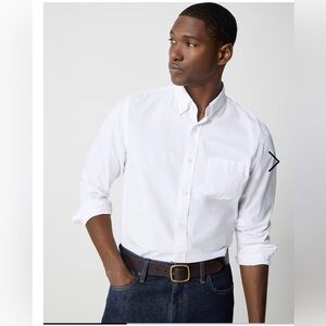 J. Crew Oxford White Slim Fit,Casual Button Down Shirt